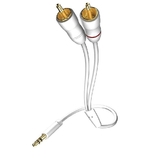 Inakustik 00310005 cavo audio 5 m 3.5mm 2 x RCA Bianco