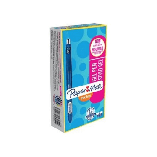 Papermate-InkJoy-Gel-Penna-in-gel-retrattile-Blu-12-pz