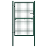 Cancello per Recinzione in Acciaio 100x150 cm Verde