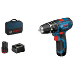 Bosch GSB 12V-15 Professional 1300 Giri/min Nero, Blu