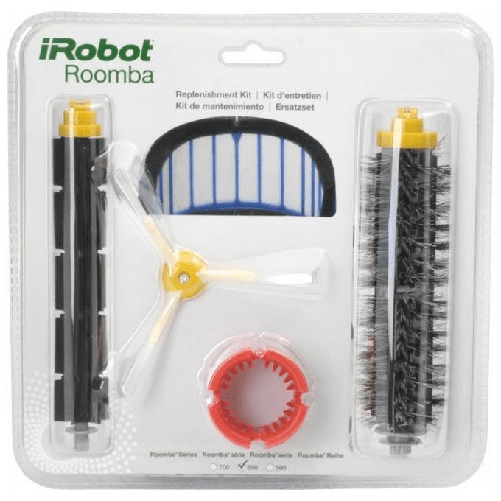 iRobot-Kit-di-Ricambi-Roomba-Serie-600-1-Spazzola-in-Setole-1-Spazzola-in-Gomma-1-Spazzola-Laterale-3-Filtri-AeroVac-Blu-1-Accessorio-per-la-Pulizia-delle-Spazzole