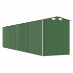 vidaXL Capanno da Giardino Verde 192x855x223 cm Acciaio Zincato