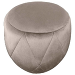 Pouf Sofia in Velluto 40x40cm-H38cm Ottanio