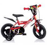 Dino Bikes Bicicletta bambino 12 pollici serie 23 con rotelle e freno anteriore per bambini dai 3