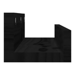 vidaXL Mensole da Parete 2 pz Nero 50x12x9cm in Legno Massello di Pino