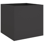 vidaXL Fioriera Nera 42x40x39 cm in Acciaio Laminato a Freddo