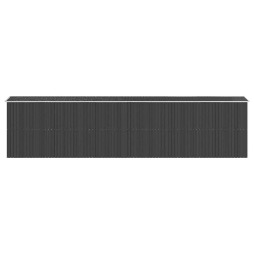 vidaXL Capanno da Giardino Antracite 192x855x223 cm in Acciaio Zincato