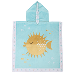 Accappatoio Poncho Reversibile Pesce Medusa