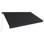 vidaXL Tenda da Sole Retrattile Manuale 500x300 cm Antracite