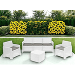 Dmora Set salotto da esterno Dbellucc, Set da giardino con 2 poltrone