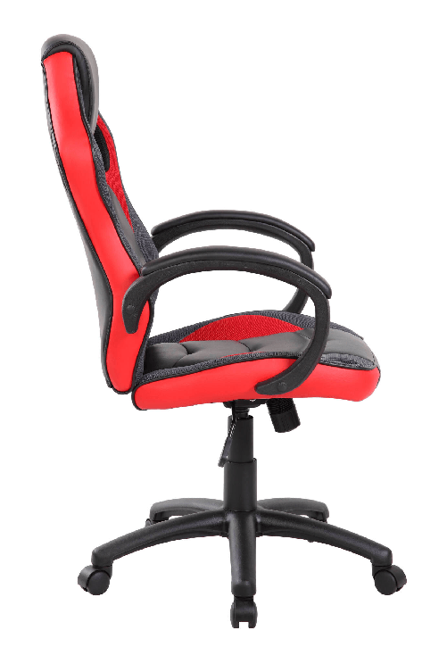 Dmora Sedia da gaming Darlanc, Poltrona da gaming adulto, Sedia da scrivania, 66x61h104/114 cm