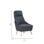 Dmora Sedia da ufficio Dcelli, Seduta da attesa per ufficio, Poltrona ergonomica, 77x65h100 cm