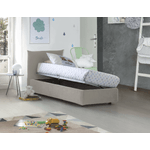 Talamo Italia Letto singolo Dguagn, Letto contenitore con rivestimento in tessuto