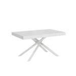 Tavolo allungabile 140x90/244 cm Karida Bianco Frassino gambe bianche