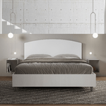 Letto matrimoniale senza rete 160x190 bianco frassino testata similpelle bianco Antilia