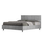 Letto matrimoniale contenitore 160x200 testata dritta cemento Demas