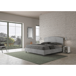 Letto matrimoniale con rete 160x190 cemento Dora