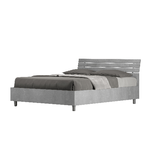 Letto matrimoniale francese senza rete 140x190 testata inclinata con doghe cemento Ankel