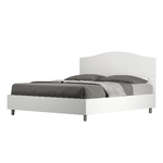 Letto matrimoniale con rete 160x190 bianco frassino Dores