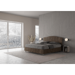 Letto matrimoniale con rete 160x200 noce Dores