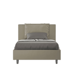 Letto una piazza e mezza senza rete imbottito 120x210 similpelle cappuccino Antea