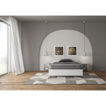 Letto una piazza e mezza senza rete 120x200 bianco frassino Nuamo