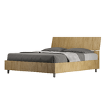 Letto matrimoniale con rete 160x200 testata inclinata quercia Demas