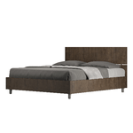 Letto matrimoniale con rete 160x190 testata dritta noce Demas