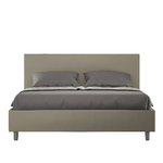 Letto matrimoniale contenitore imbottito 160x210 similpelle cappuccino Adele