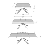 Tavolo allungabile 120x90/224 cm Karida Premium Quercia Natura gambe bianche
