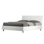 Letto matrimoniale contenitore 160x200 testata inclinata bianco frassino Demas