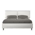 Letto matrimoniale contenitore imbottito 160x210 similpelle bianco Sleeper