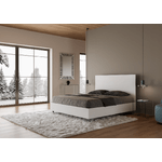 Letto matrimoniale con rete 160x200 bianco frassino New Egos