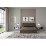 Letto matrimoniale francese senza rete 140x200 testata inclinata noce Demas