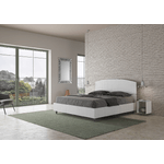 Letto matrimoniale contenitore 160x200 bianco frassino Dora