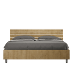 Letto matrimoniale con rete 160x190 testata dritta con doghe quercia Ankel