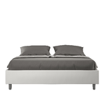 Letto matrimoniale con rete 160x200 testata inclinata con doghe quercia Ankel