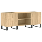 Mobile Porta Dischi Rovere Sonoma 121x38x48cm Legno ingegnerizzato