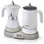 Ariete Macchina Caffe' Espresso Moka Elettrica 2 o 4 Tazze + Cappucinatore Montalatte Potenza 500 Watt