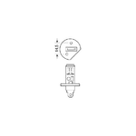 Pilot 12V Lampada alogena Blu-Xe - H1 - 55W - P14,5s - 2 pz Scatola Plastica