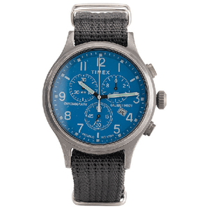 Timex Orologio al quarzo ALLIED CHRONO quadrante in ottone 42 MM case colore anticato argento