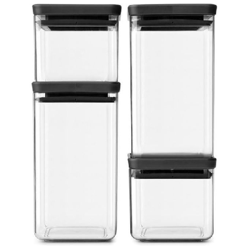 Brabantia-Tasty--recipiente-Quadrato-Plastica-Nero-Trasparente