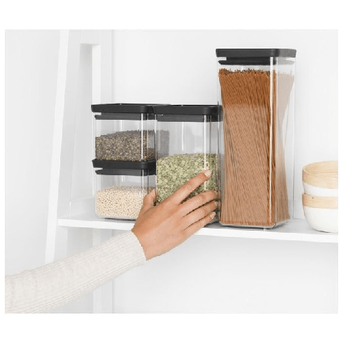 Brabantia-Tasty--recipiente-Quadrato-Plastica-Nero-Trasparente