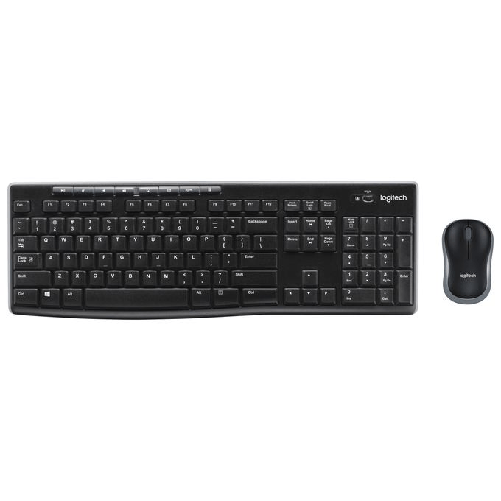 Logitech-Wireless-Combo-MK270-tastiera-Mouse-incluso-USB-AZERTY-Francese-Nero