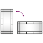 vidaXL Specchio da Parete Nero 30x60 cm Rettangolare in Ferro