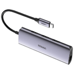 Ugreen 60718 replicatore di porte e docking station per laptop Cablato USB 3.2 Gen 1 (3.1 Gen 1) Type-C Grigio