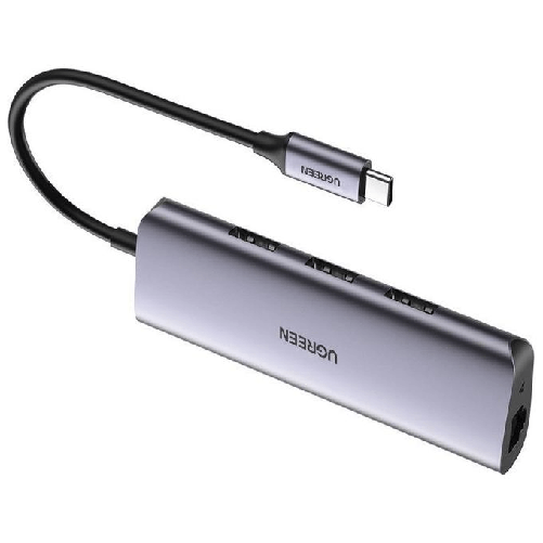 Ugreen-60718-replicatore-di-porte-e-docking-station-per-laptop-Cablato-USB-3.2-Gen-1--3.1-Gen-1--Type-C-Grigio