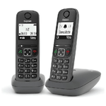 Gigaset-AS490-Duo-Telefono-analogico-DECT-Identificatore-di-chiamata-Nero