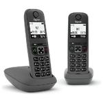 Gigaset-AS490-Duo-Telefono-analogico-DECT-Identificatore-di-chiamata-Nero