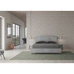 Letto matrimoniale contenitore 160x200 cemento Dora